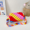 Kids Girls Fashion Sweet Cute Gradient Silicone Mini Crossbody Bag