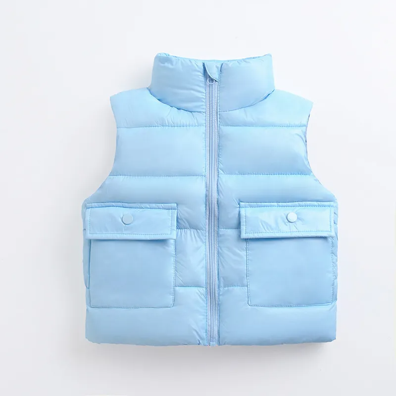 Kids Toddler Girls Boy Fashion Solid Padded Vest