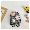 (Buy 1 Get 2) Kids Girls Fashion Cute Casual Sequins Carto Bear Flower Pearl Zipper School Backpack Bag