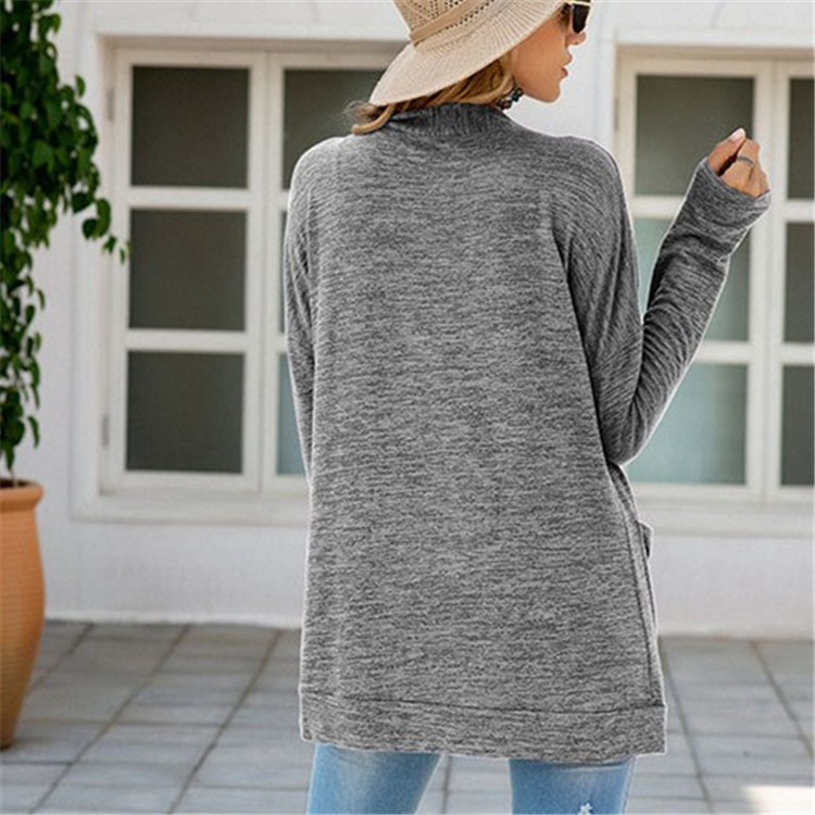 Women Casual Long Sleeve Pocket Knitted Cardigan Coat