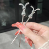 (Buy 1 Get 1) Fashion Stainless Steel Rabbit Fruit Fork Set Storage