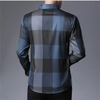 Men Color Blocking Long Sleeve Single-Breasted Shirt