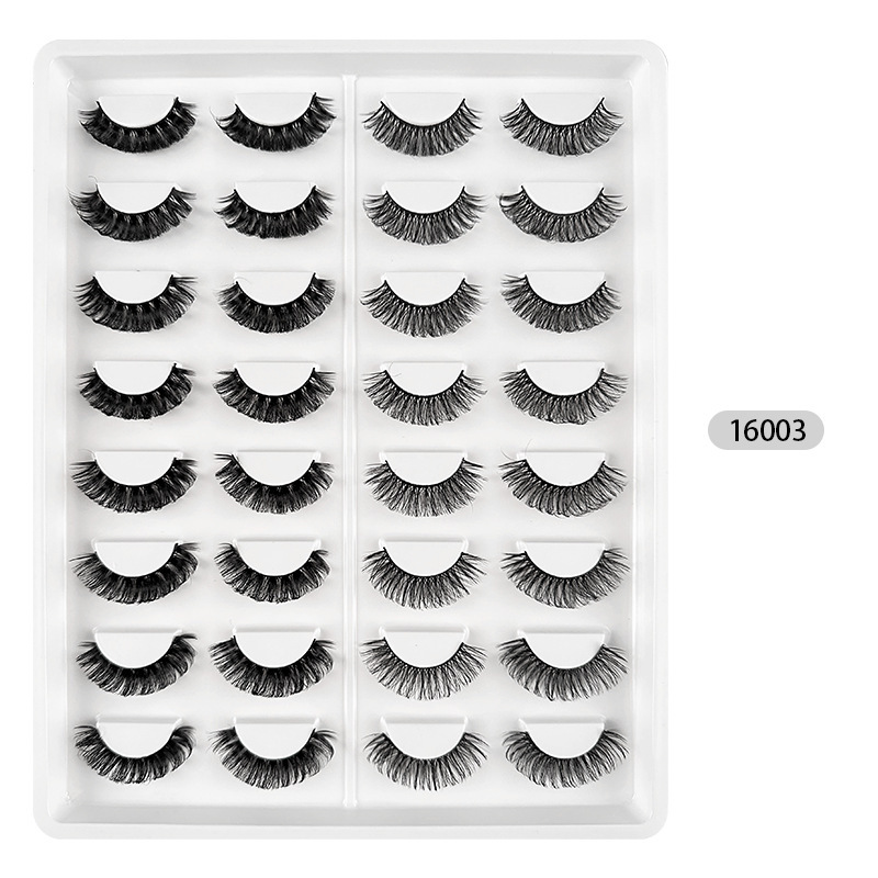 Women'S Chemical Fiber Thick Simulation Curling False Eyelashes 16 Pairs/Set