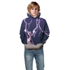 Kids Big Pattern Printed Hooded Sweatshirt