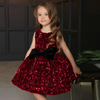 Toddler Girls Fashion Party Cute Bow Sequins Sleeveless Round Neck Tutu Princess Dress