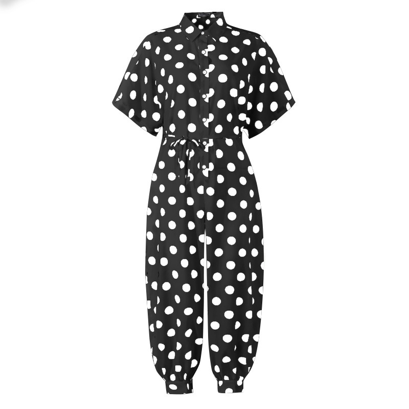 Women Casual Single-Breasted Loose Jumpsuits