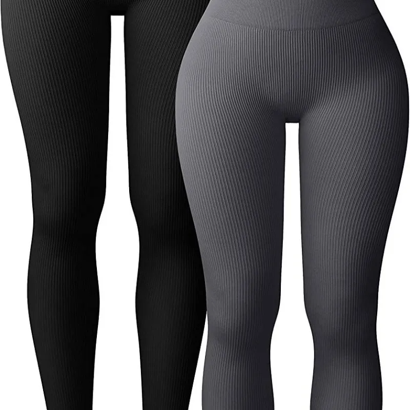 Women Sports Yoga Tight High Waist Solid Color Leggings Pants