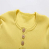 2 Pcs Set Children Solid Color Casual Sleepwear