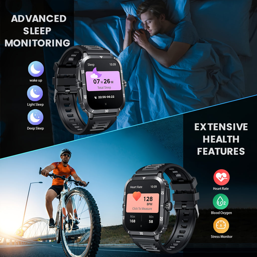 Smart Watch for Men and Women, SYNWOO  4.98cm IPS Touch Screen, Wireless 5.3, IPX-8 Waterproof, Call Function, Magnetic Charging, Fitness & Activity Tracker Compatible with iPhone & Android, Rechargeable, FS