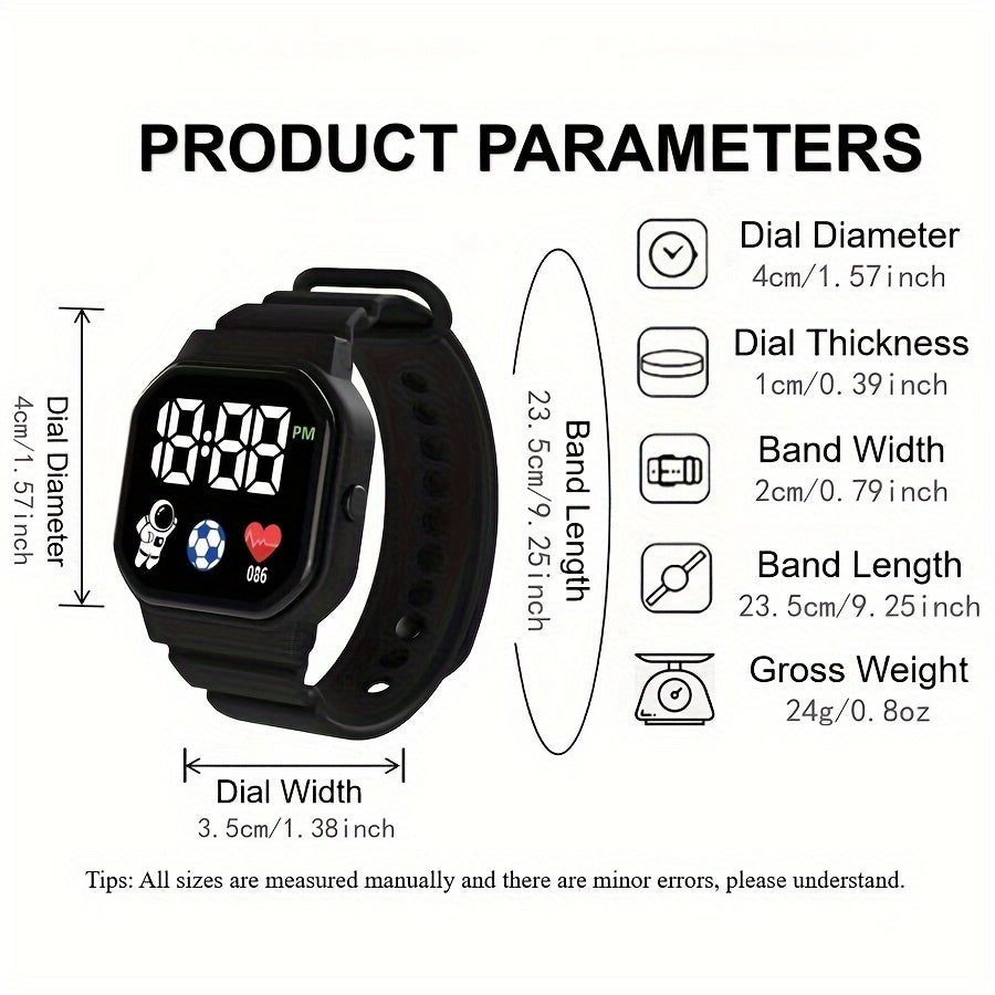 Men's Sports Watch - Multifunctional, Silicone Band, Digital Display for Teens & Couples FS