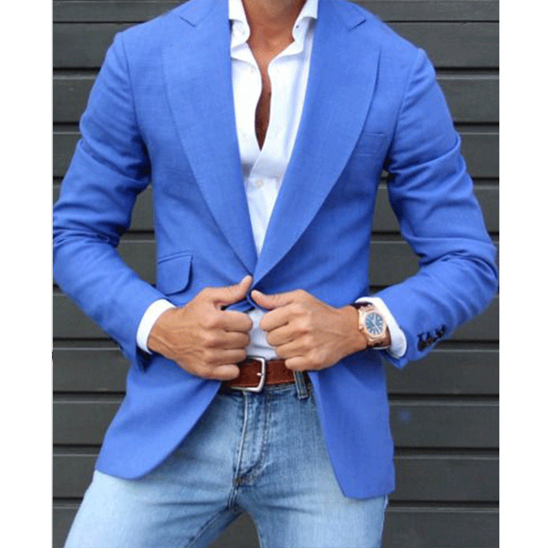 Men's  Blazer Striped Casual Slim Fit