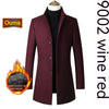 Single-breasted Stand Collar Wool Woolen Men's Coat