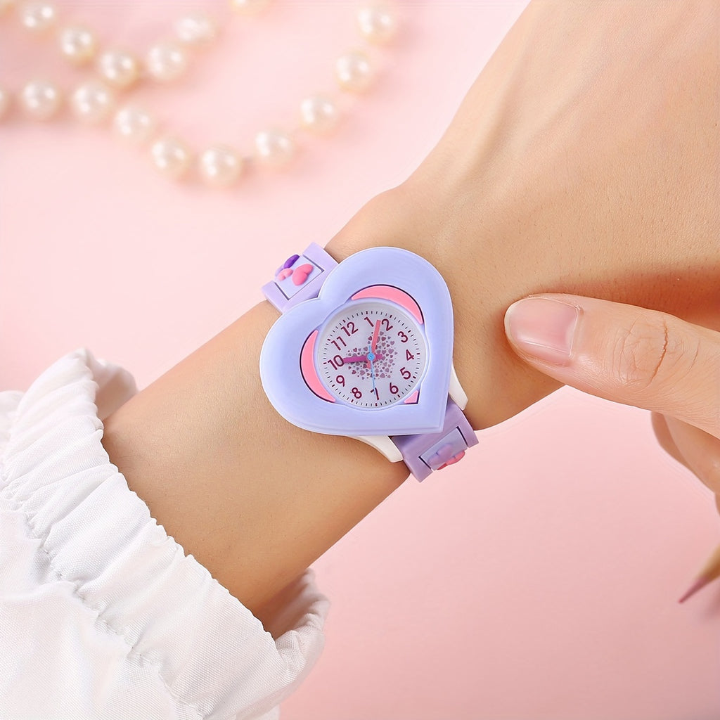 Fashion Heart-shaped Love 3d Cartoon Watch, FS