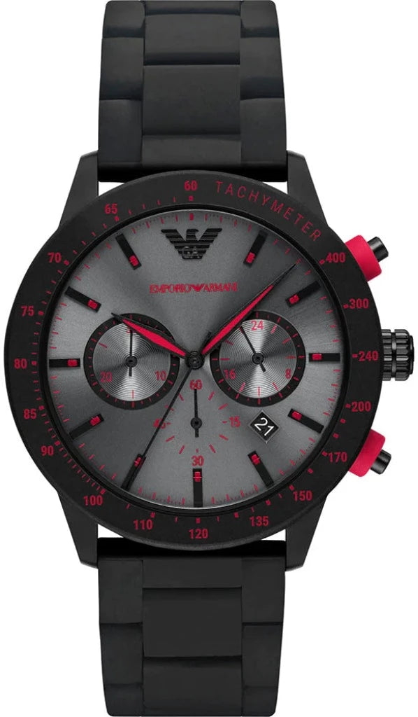 Emporio Armani Mario Chronograph Grey Dial Quartz AR11392 Men's Watch