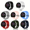 Women's Silicone Strap Semicircle Electronic Wristwatch, 24H Chronograph Date Multifunctional Electronic Watch FS