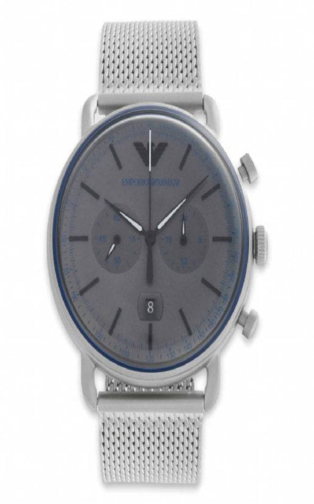 Emporio Armani Aviator Grey Dial Stainless Steel Quartz AR11383 Men's Watch