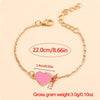 2pcs/set, girls' Fashion Cute PU Leather Girls Quartz Wrist Watch & Heart Bracelet Set, Ideal For Holiday Gift FS
