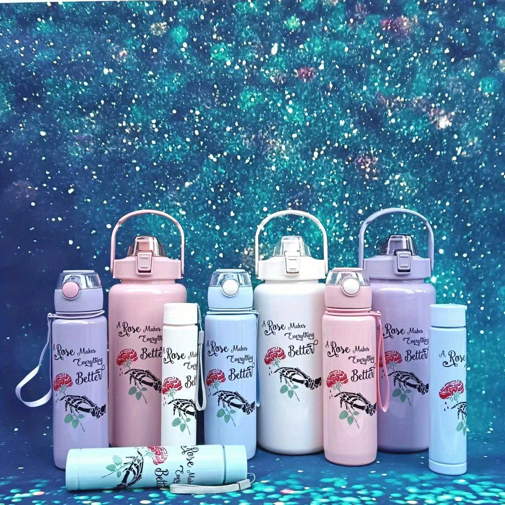 Halloween-Themed Leak-Proof Sports Water Bottles - Durable pcs, Perfect For Outdoor Activities & Dining, Ideal Birthday Or Holiday Gift, Available In 1pc Or 3pcs Set FS