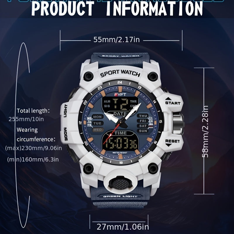Boy's Watch FYFT Contrast Color Trend Outdoor Glow Casual Boy's Watch FS