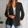 Women Spring Autumn Fashion Casual Solid Color Lapel Blazer