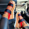 Women Fashion Round Toe Strappy Platform Sandals Plus Size