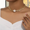 Simple Personality Imitation Pearl Clavicle Chain Necklace