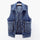 Women Fashion Alphabet Print Lapel Denim Vest