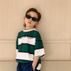 Children Kids Baby Fashion Boys Girls Short Sleeve Stripe - Print T-Shirt