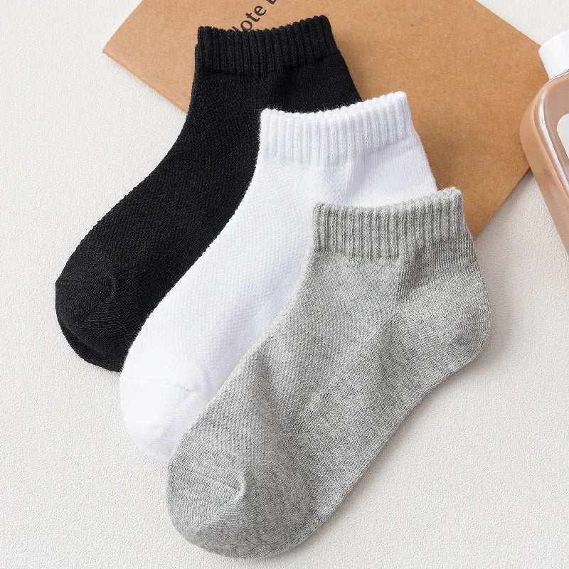 Kids Boys Mesh Thin White Socks