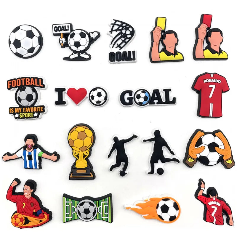 10 pcs Unisex Detachable Sneakers Soccer Sports Collection Shoe Decorations