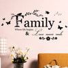 Simple English Family Living Room Bedroom Wall Decorative Sticker (2 Stickers)