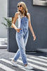 Women Fashion Overalls Ripped Hole Washed Loose Denim Jumpsuits