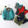 Kids Toddler Girls Boy Fashion Casual Sports Reversible Fleece Hooded Jacket