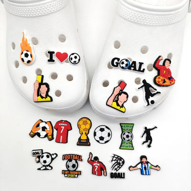 10 pcs Unisex Detachable Sneakers Soccer Sports Collection Shoe Decorations