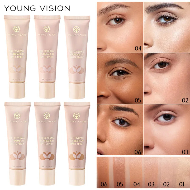 3 Pcs Young Vision Women'S Concealer Spot Acne Print Wheat Color Repair Foundation Cream