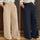 Women Loose Casual Multi-Button Split Wide Leg High Waist Pants