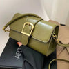 Women Fashionable Casual Bright Green Flap Square PU Shoulder Bag