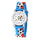 Kids 3d Floating Sculpture Tape Football Pattern Stripe Strap Quartz Watch