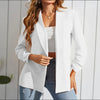 Women Spring Autumn Fashion Casual Solid Color Lapel Blazer