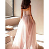 Women Sexy Solid Color Strapless Party Dress