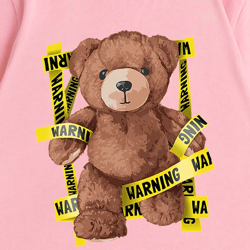 Buy 1 Get 1 Children Kids Baby Fashion Girls Boys Casual Basic Cartoon Bear Print Short Sleeve T-Shirt
