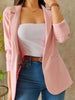 Women Solid Color Simple Long Sleeve Blazer Jacket