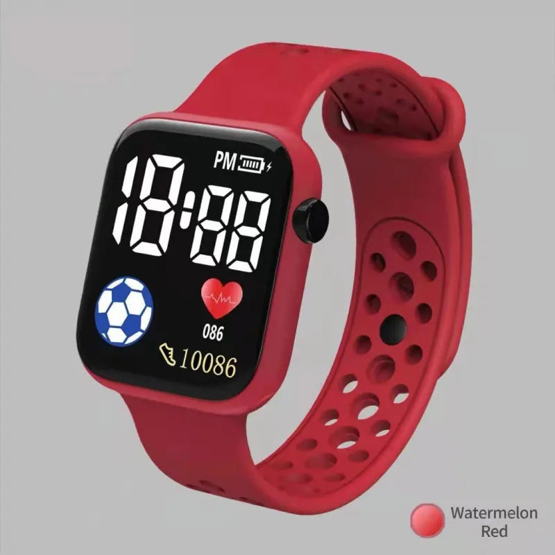 Buy 1 Get 1 Children'S Football Pattern Led Waterproof Clock Electronic Watch