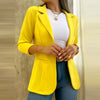 Women Solid Color Simple Long Sleeve Blazer Jacket