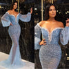 Women Sexy Off-Shoulder Mesh Rhinestone Party Dress