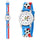 Kids 3d Floating Sculpture Tape Football Pattern Stripe Strap Quartz Watch