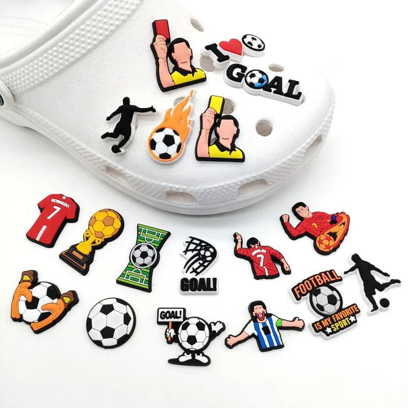 10 pcs Unisex Detachable Sneakers Soccer Sports Collection Shoe Decorations