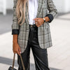 British Style Lined Plaid Blazer