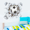 Living Room Background Wall Sticker Bedroom Football Broken Wall Wall Sticker (2 Stickers)