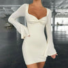 Buy 1 Get 1 Women Fashion Solid Color Long Sleeve Bodycon Mini Dress